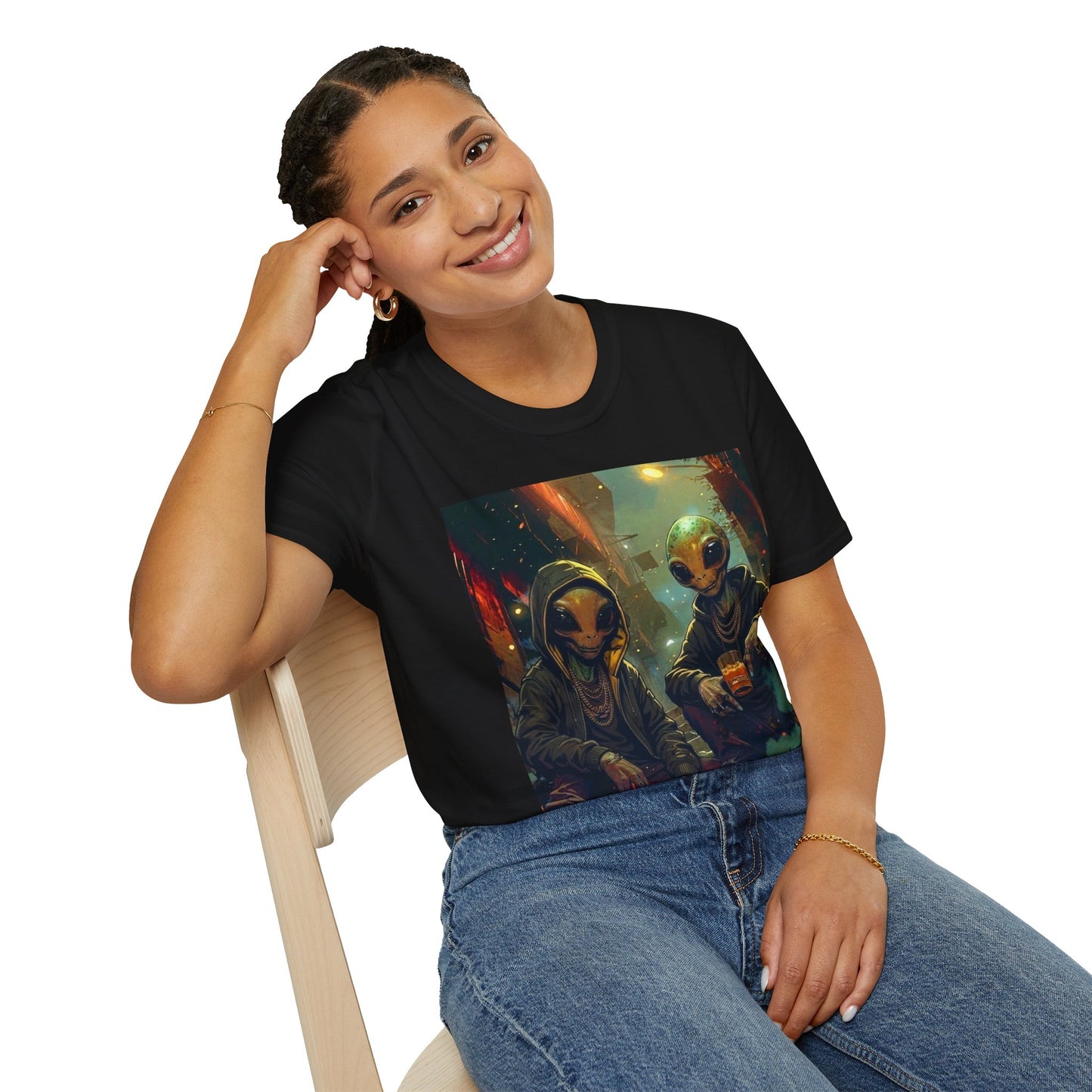 Alien Skaters- Retro Sci‑Fi Streetwear Graphic Tee