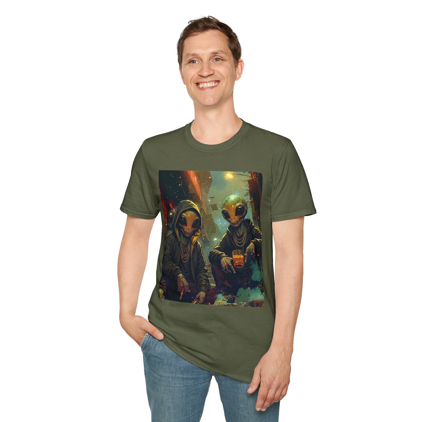 Alien Skaters- Retro Sci‑Fi Streetwear Graphic Tee